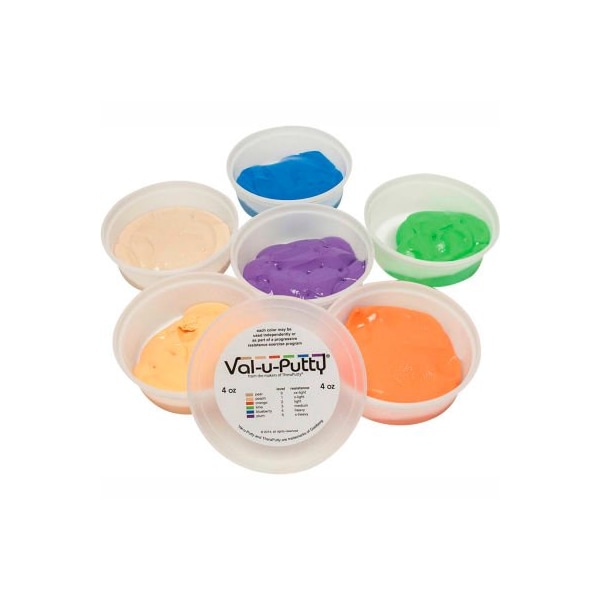 Val-u-Putty Exercise Putty, 4 Ounce, Set of 6 (6 Colors)